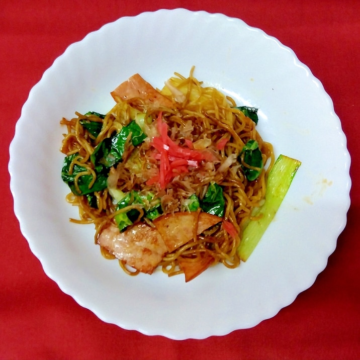 チンゲン菜焼きそば